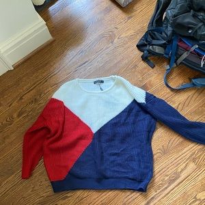 Red white and blue Zaful Sweater M